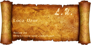Locz Uzor névjegykártya